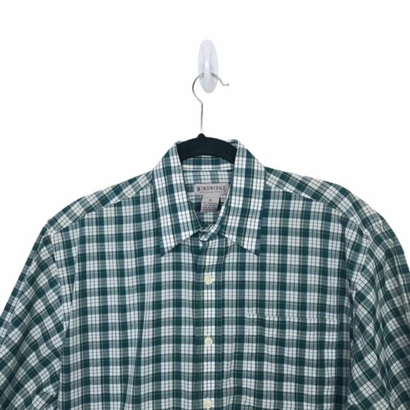 Windridge Green Check Plaid Short Sleeve Button Up Shirt - Picture 3 of 5